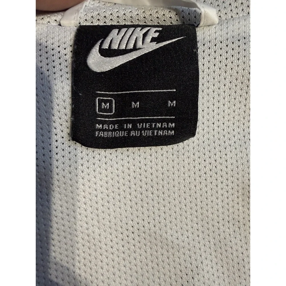 Nike Windrunner Hooded Jacket Mens M White Navy Black Full Zip AR2191-102